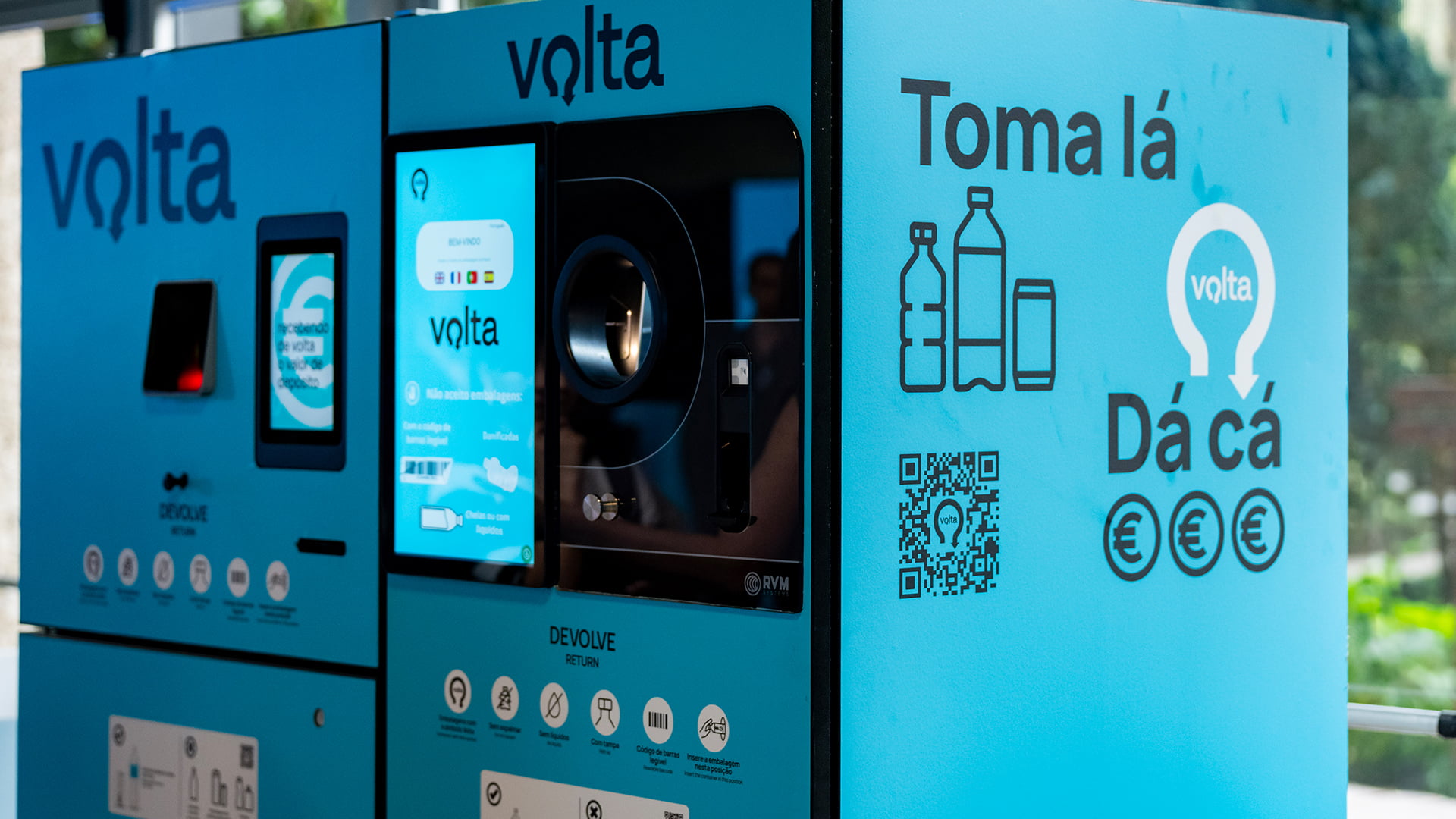 Exemplo de máquina Volta para devolução de embalagens
